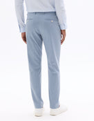 Celio Solid  Poly-Blend Blue Formal Trouser