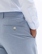 Celio Solid  Poly-Blend Blue Formal Trouser