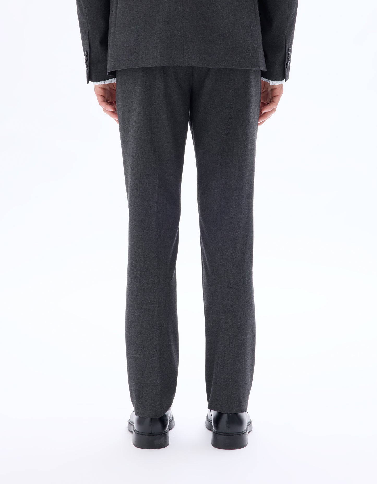 Celio Mens Grey Solid Slim Fit Polyester Formal Trouser