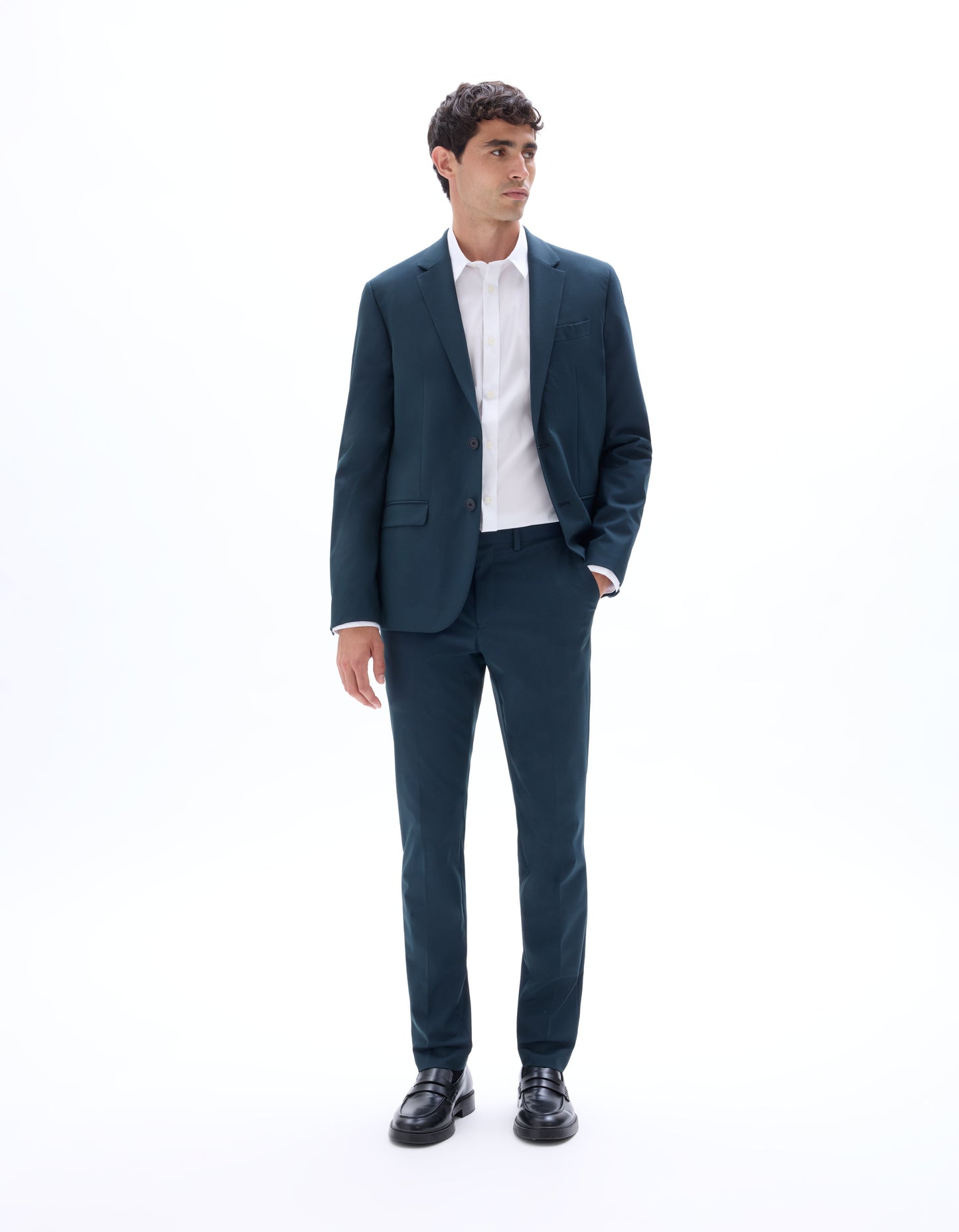 Slim Fit Poly-Viscose Formal Trouser - Navy Blue