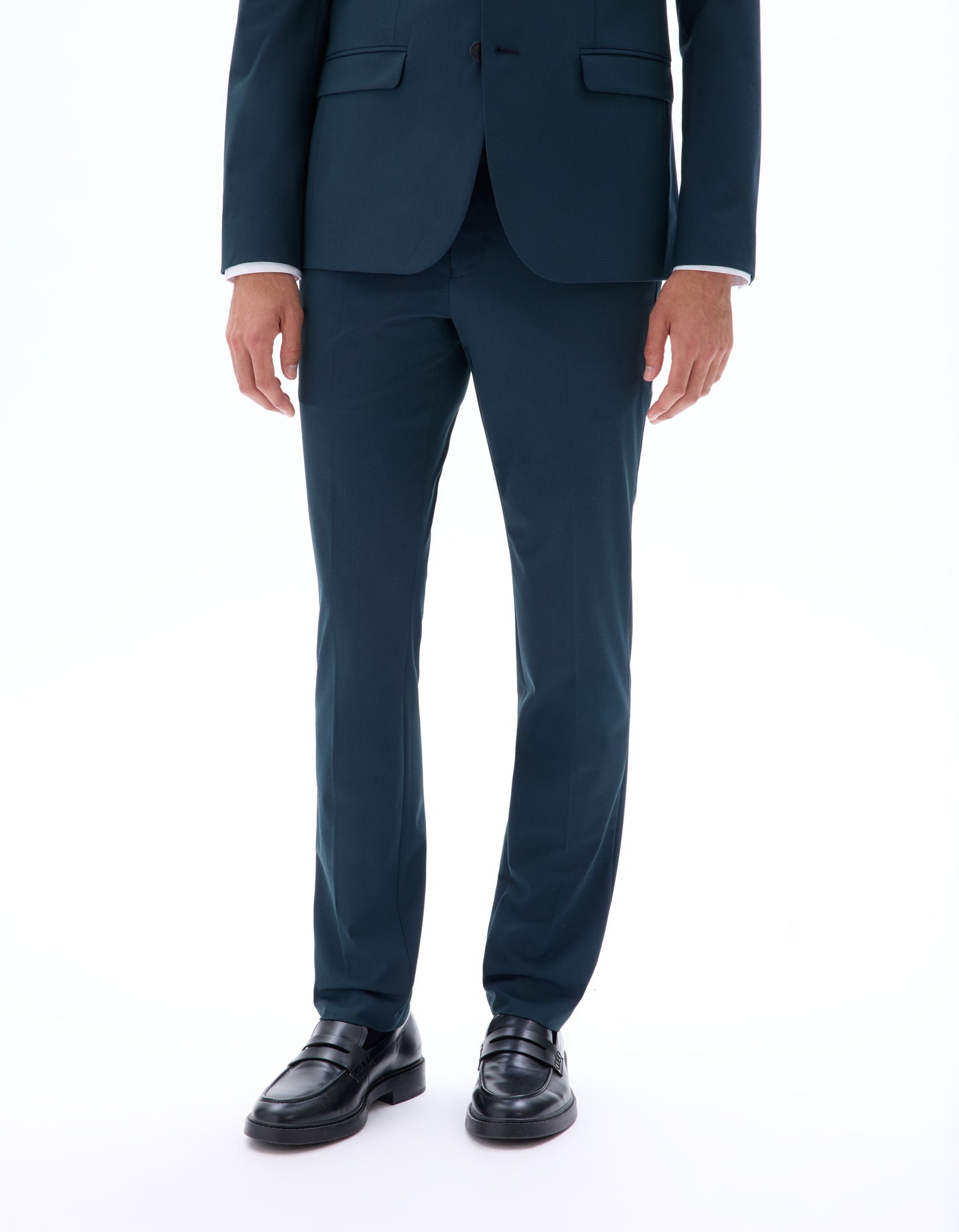 Slim Fit Poly-Viscose Formal Trouser - Navy Blue