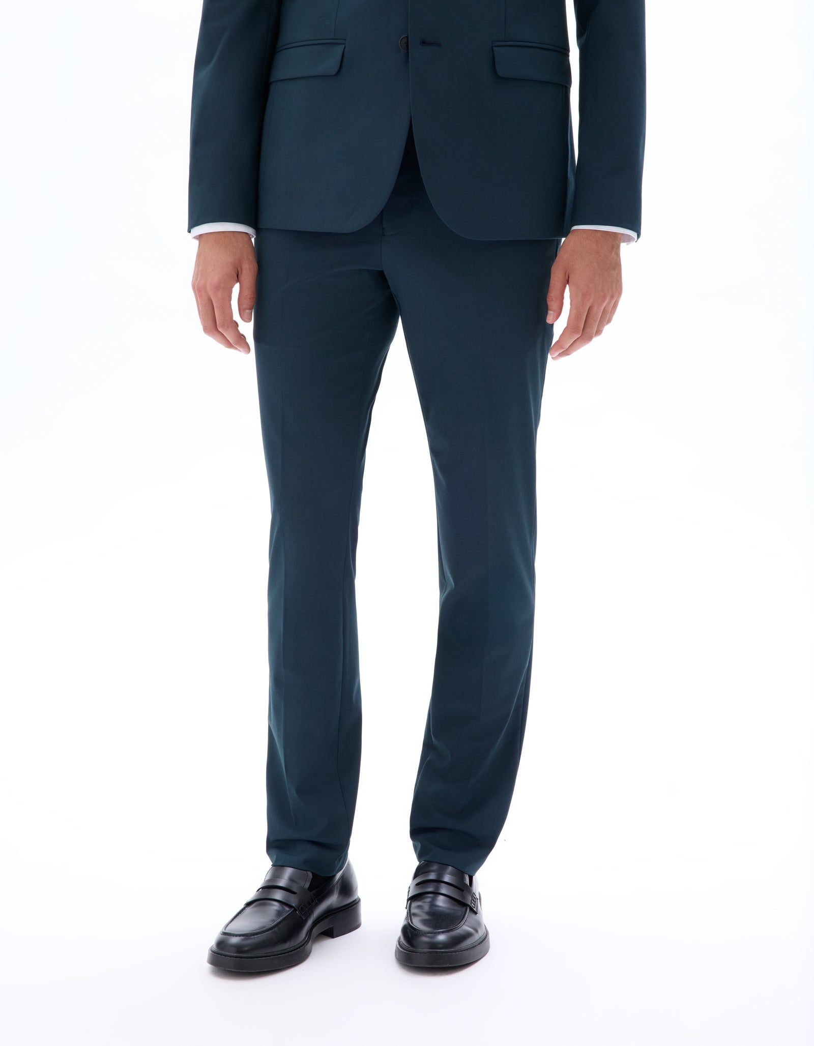 Slim Fit Poly-Viscose Formal Trouser - Navy Blue