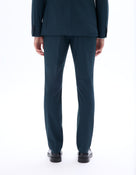 Slim Fit Poly-Viscose Formal Trouser - Navy Blue