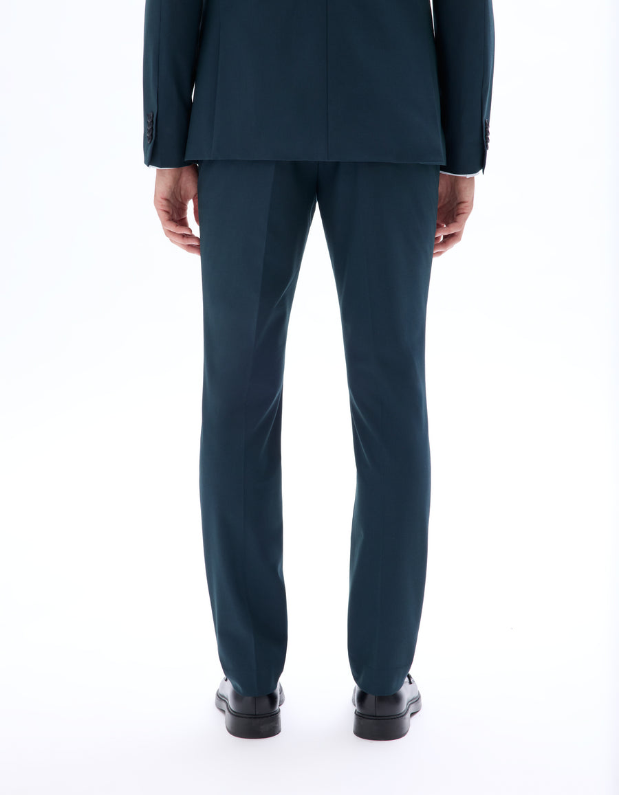 Slim Fit Poly-Viscose Formal Trouser - Navy Blue