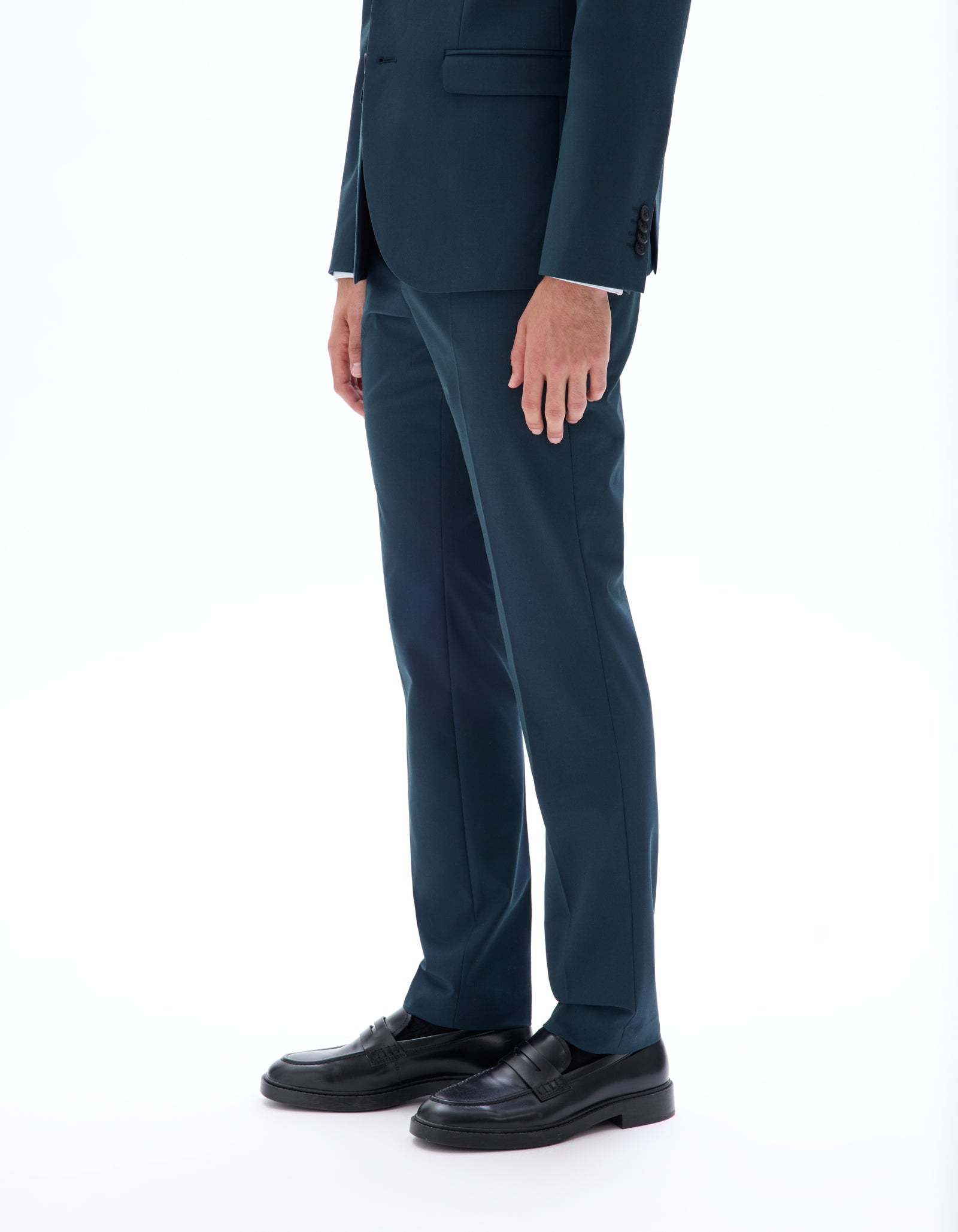 Slim Fit Poly-Viscose Formal Trouser - Navy Blue