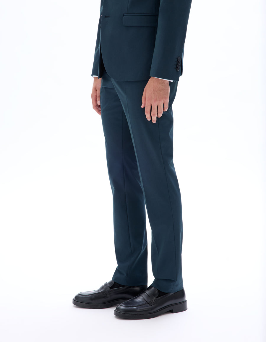 Slim Fit Poly-Viscose Formal Trouser - Navy Blue