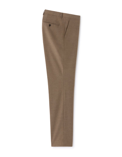 Celio Mens Brown Solid Slim Fit Polyester Formal Trouser