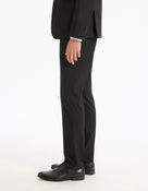 Slim Fit Poly Viscose Formal Trousers - Black