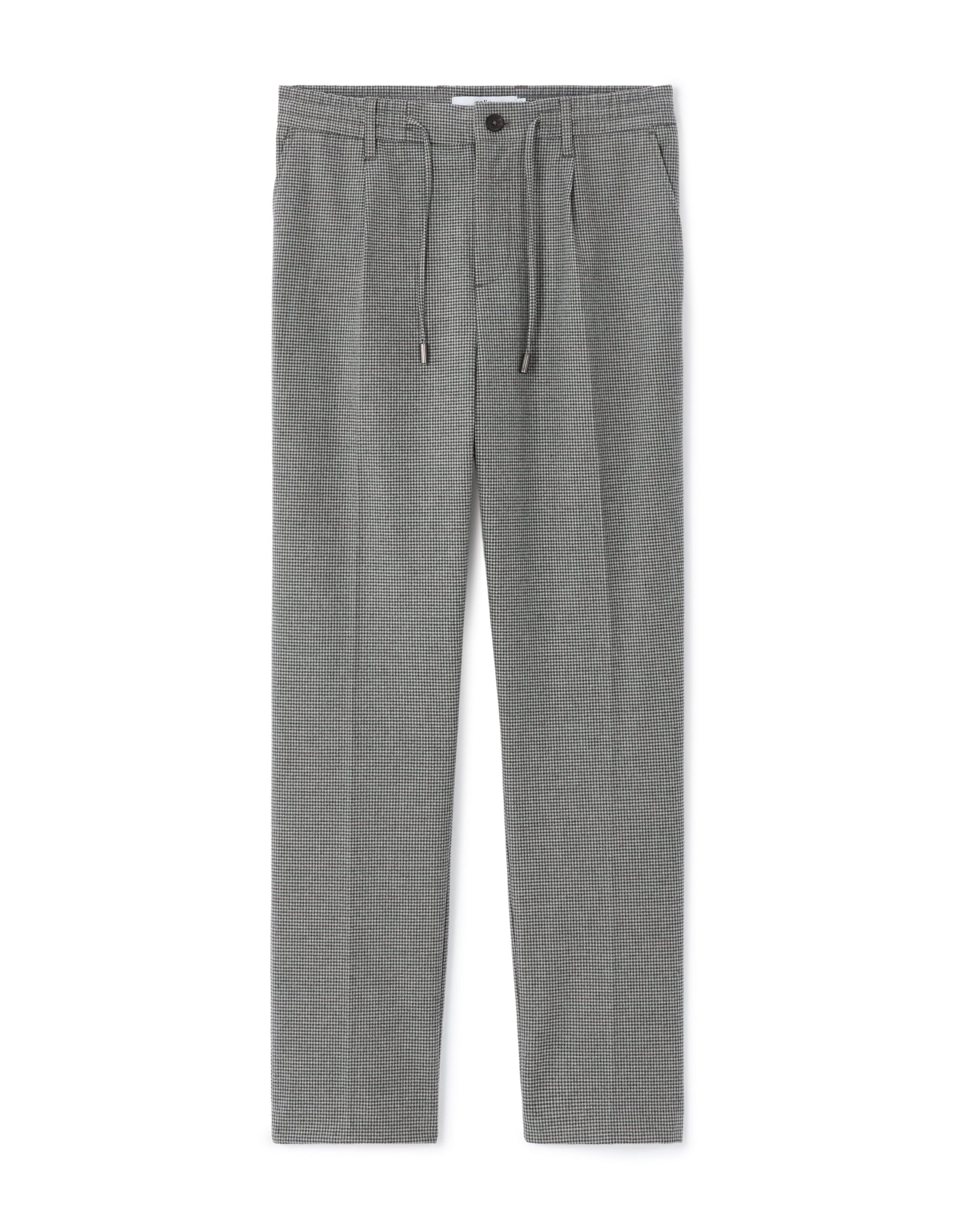Celio Men Grey Solid Straight Fit Poly-Blend Trousers