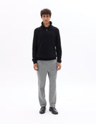 Celio Men Grey Solid Straight Fit Poly-Blend Trousers
