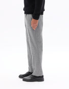 Celio Men Grey Solid Straight Fit Poly-Blend Trousers
