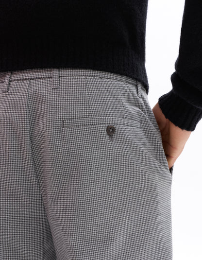 Celio Men Grey Solid Straight Fit Poly-Blend Trousers