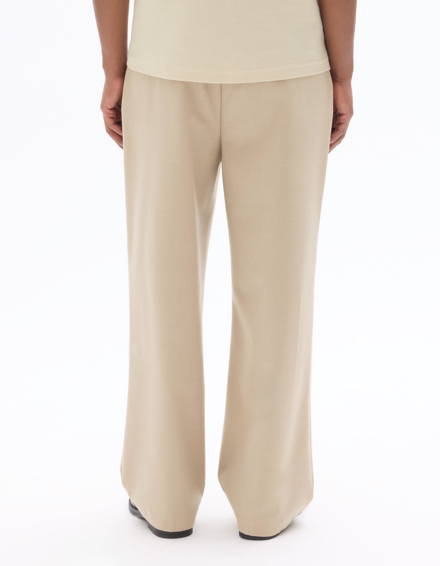 Celio* Men Beige Solid Baggy Fit Polyester Trousers