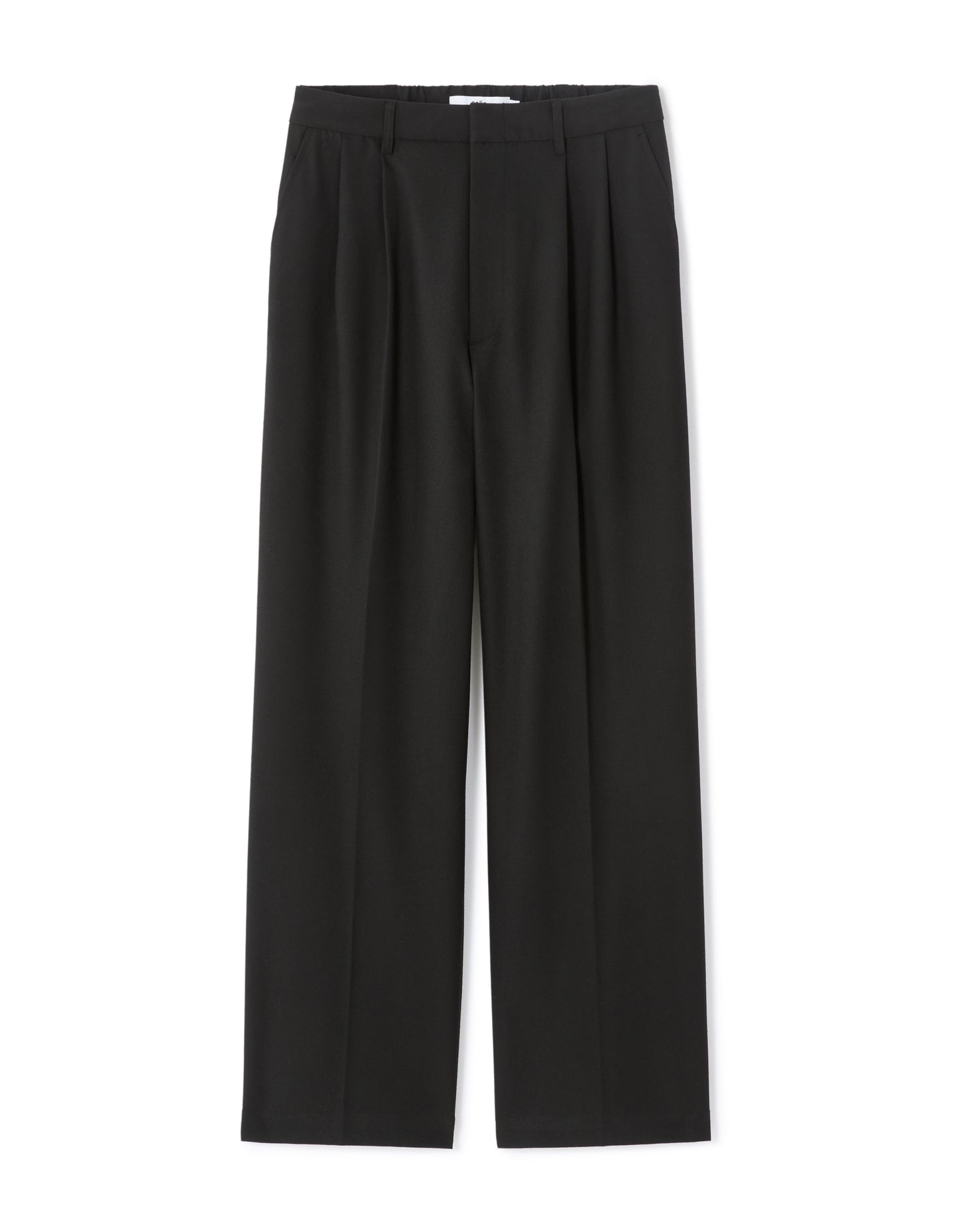 Celio* Solid Baggy Fit Polyester Men Black Trousers