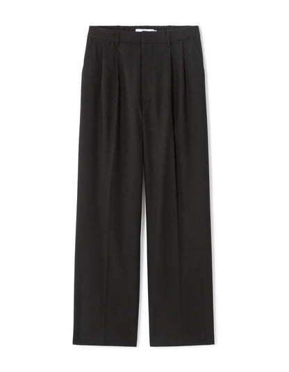Celio* Solid Baggy Fit Polyester Men Black Trousers