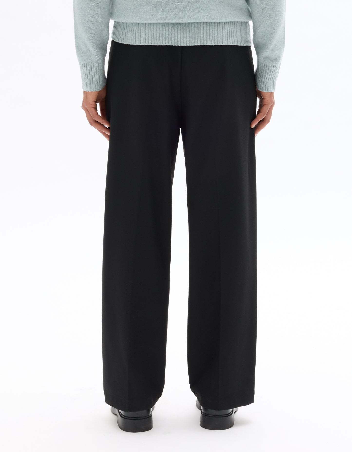 Celio* Solid Baggy Fit Polyester Men Black Trousers