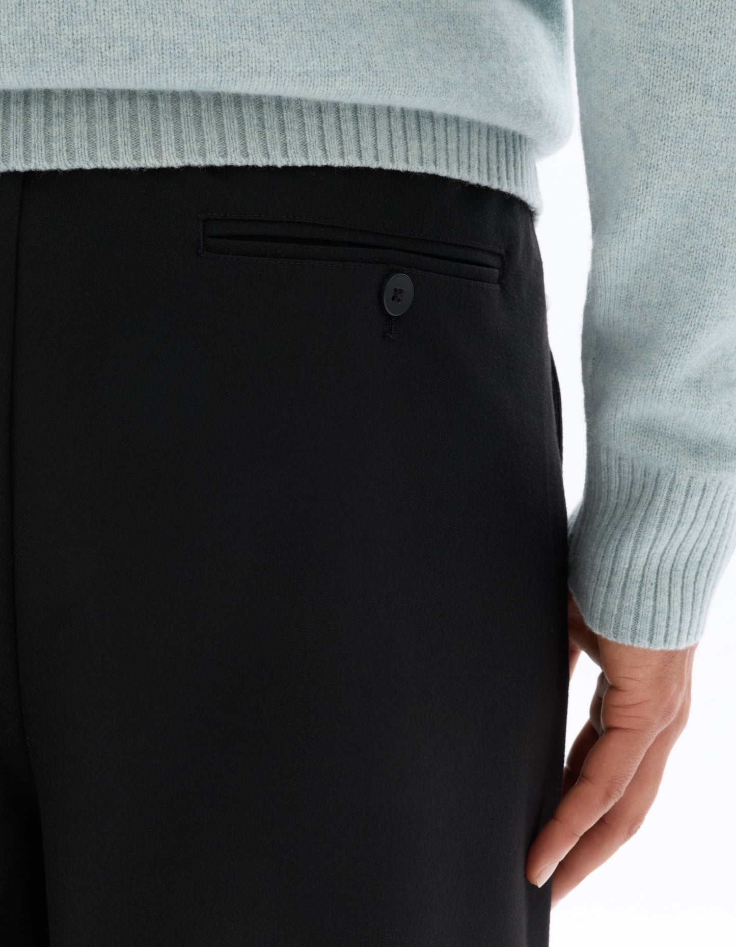 Celio* Solid Baggy Fit Polyester Men Black Trousers