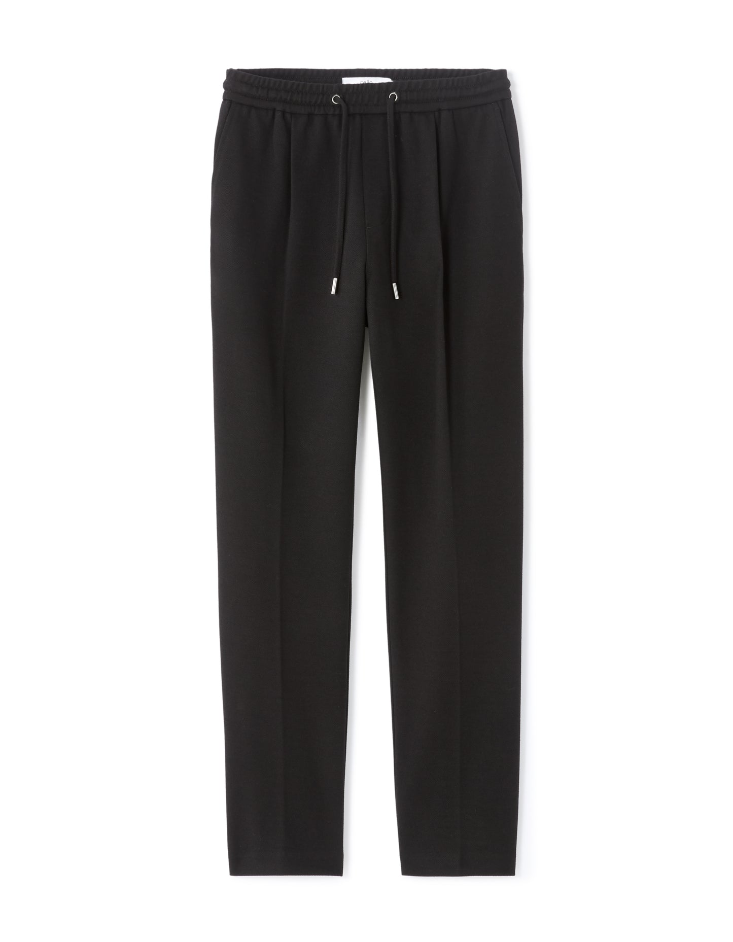 Celio* Men Straight Fit Black Solid Cotton Trousers