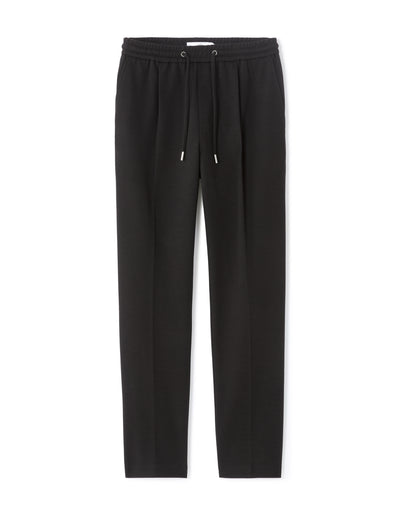 Celio* Men Straight Fit Black Solid Cotton Trousers