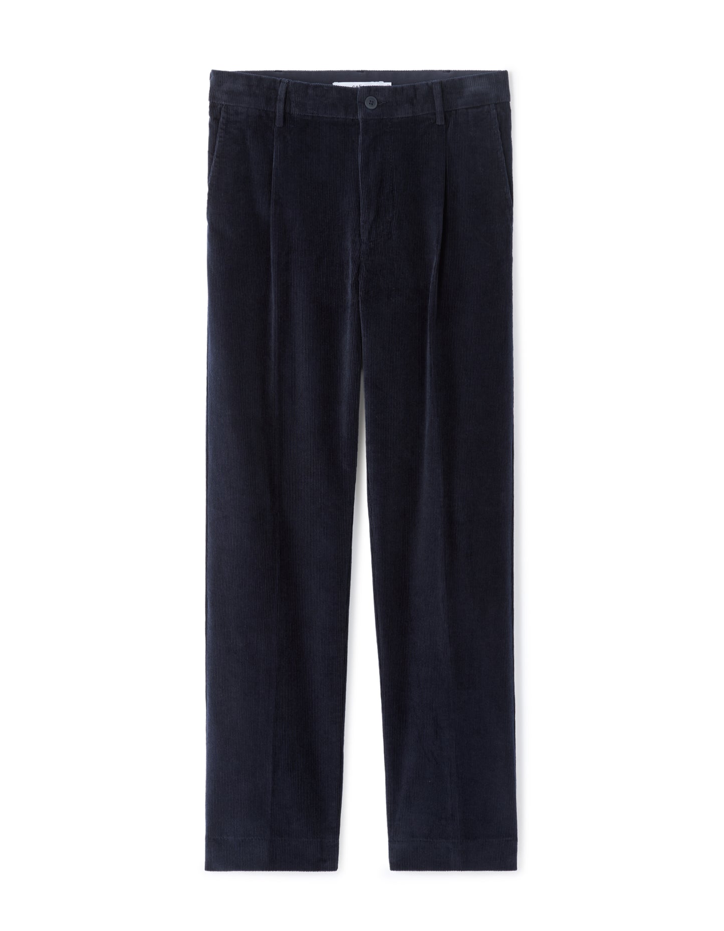 Celio* Solid Cotton Men Blue Straight Fit Trousers
