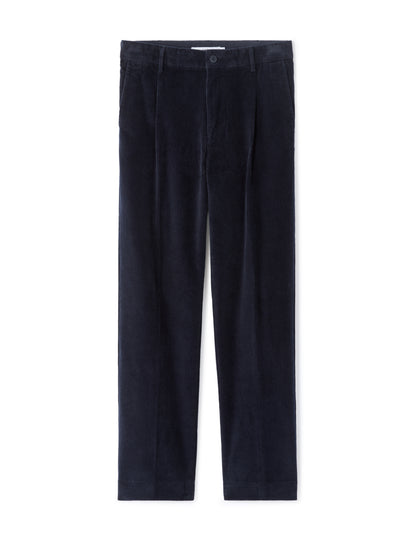 Celio* Solid Cotton Men Blue Straight Fit Trousers