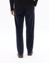 Celio* Solid Cotton Men Blue Straight Fit Trousers