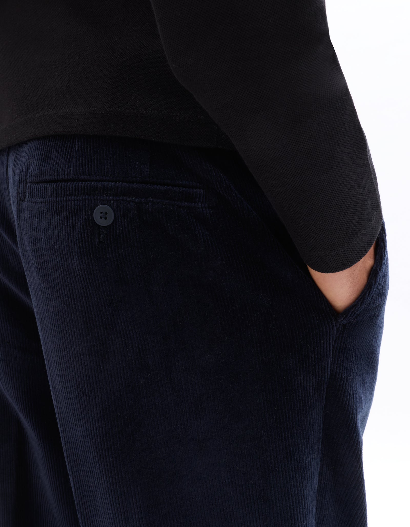 Celio* Solid Cotton Men Blue Straight Fit Trousers