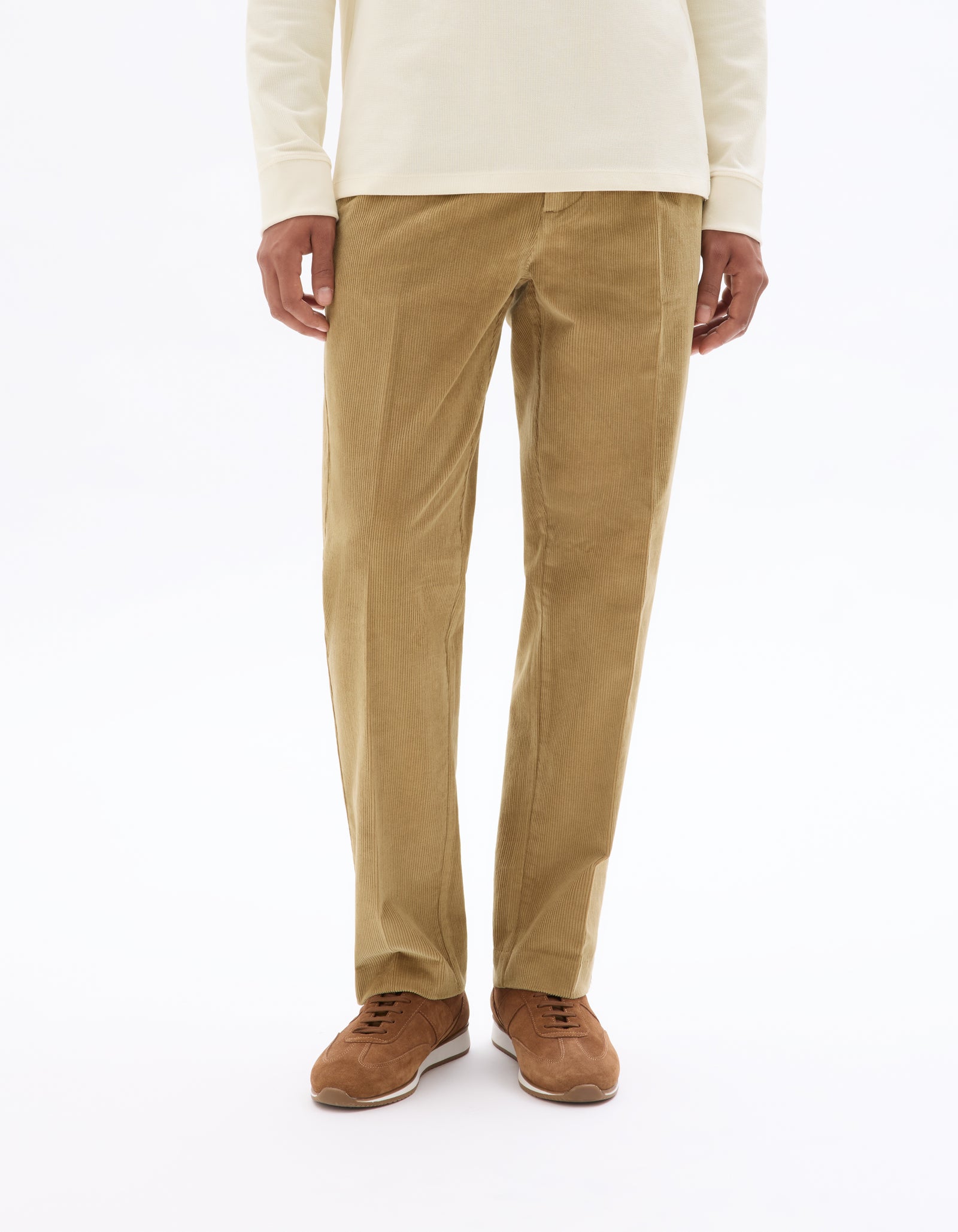Celio* Straight Fit Cotton Brown Men Solid Trousers