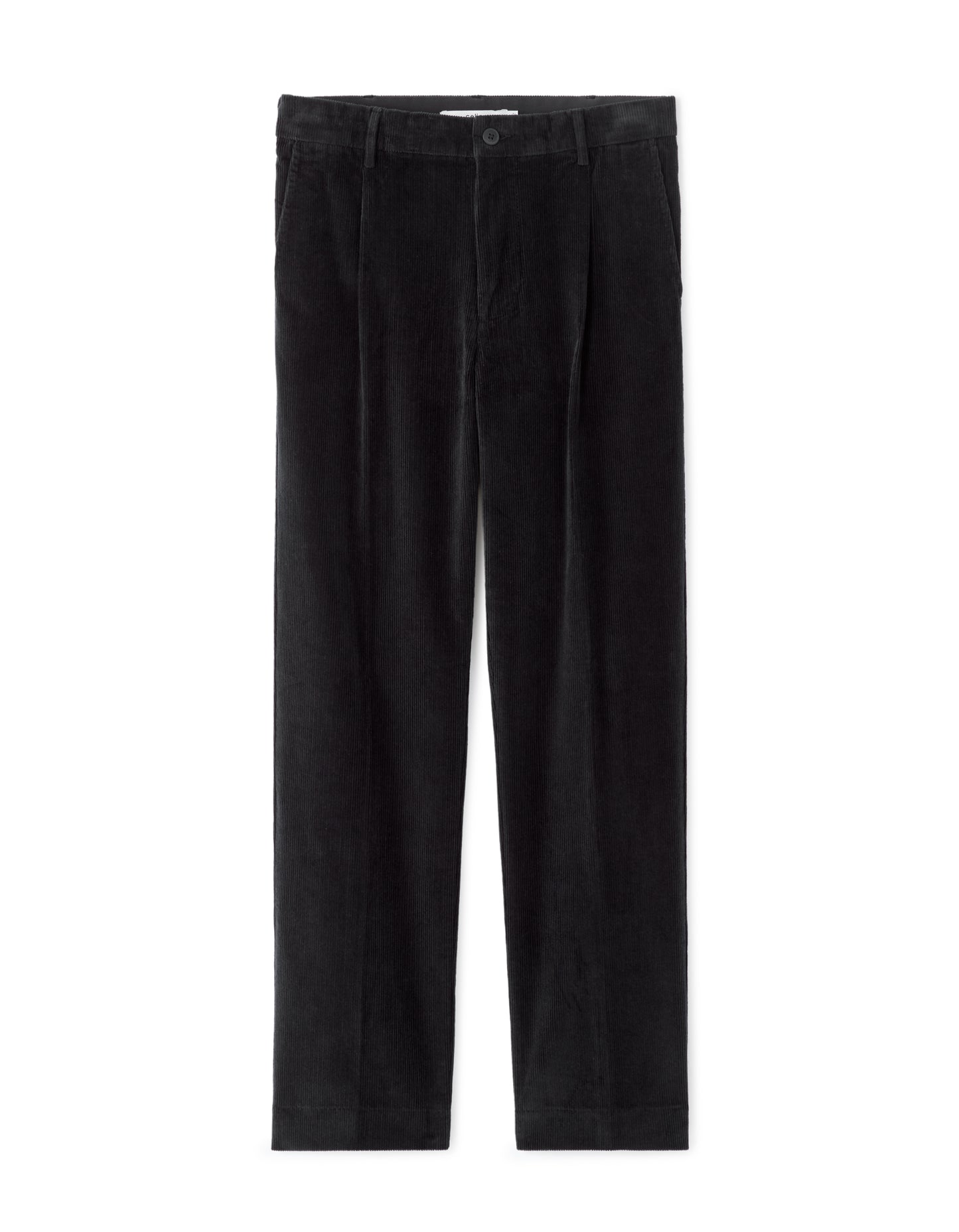 Celio* Black Straight Fit Solid Cotton Men Trousers