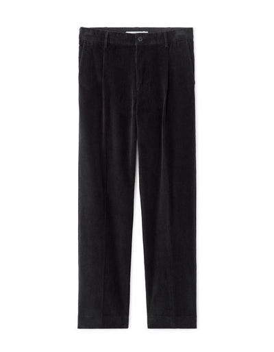 Celio* Black Straight Fit Solid Cotton Men Trousers