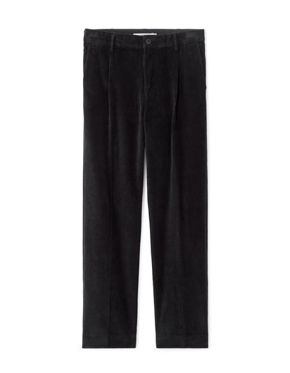 Celio* Black Straight Fit Solid Cotton Men Trousers