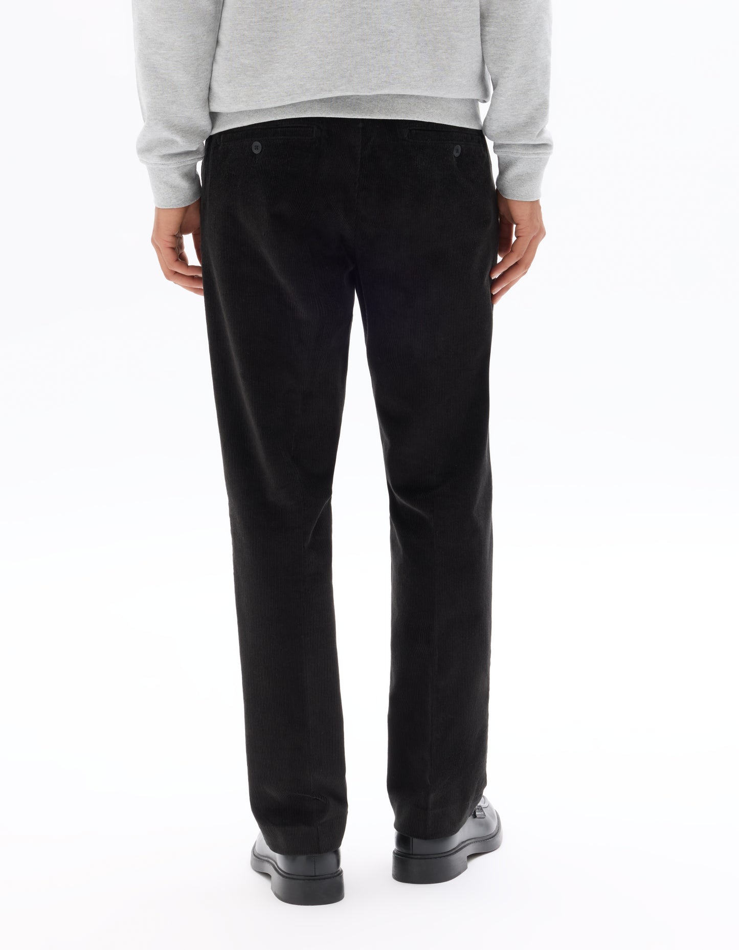 Celio* Black Straight Fit Solid Cotton Men Trousers