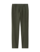 Celio* Men Olive Solid Straight Fit Polyester Trousers
