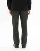 Celio* Men Olive Solid Straight Fit Polyester Trousers