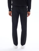 Celio* Men Black Solid Straight Fit Polyester Trousers