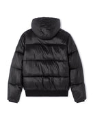 Regular Fit 100% Polyamide Solid Hooded Jackets - Black