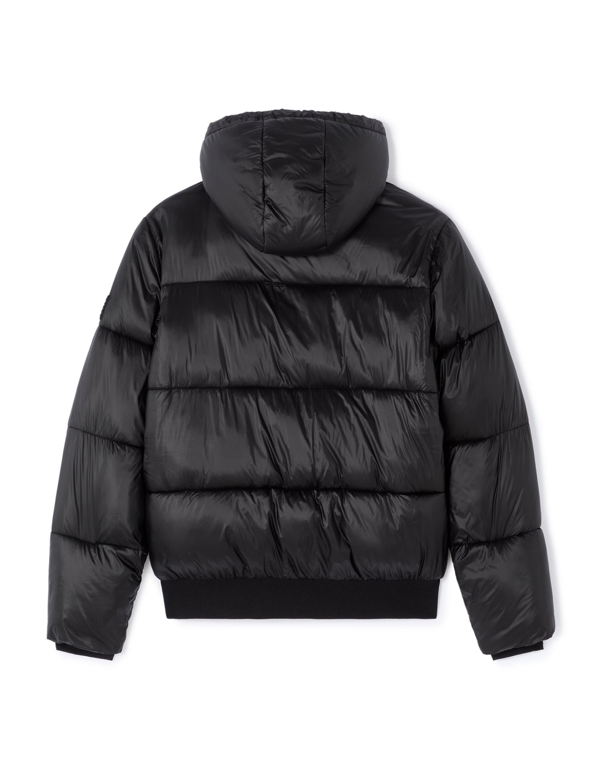 Regular Fit 100% Polyamide Solid Hooded Jackets - Black