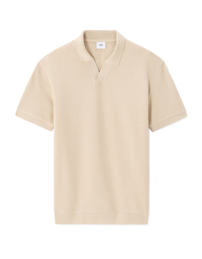 Celio Solid Regular Fit Poly Blend Beige Tshirts