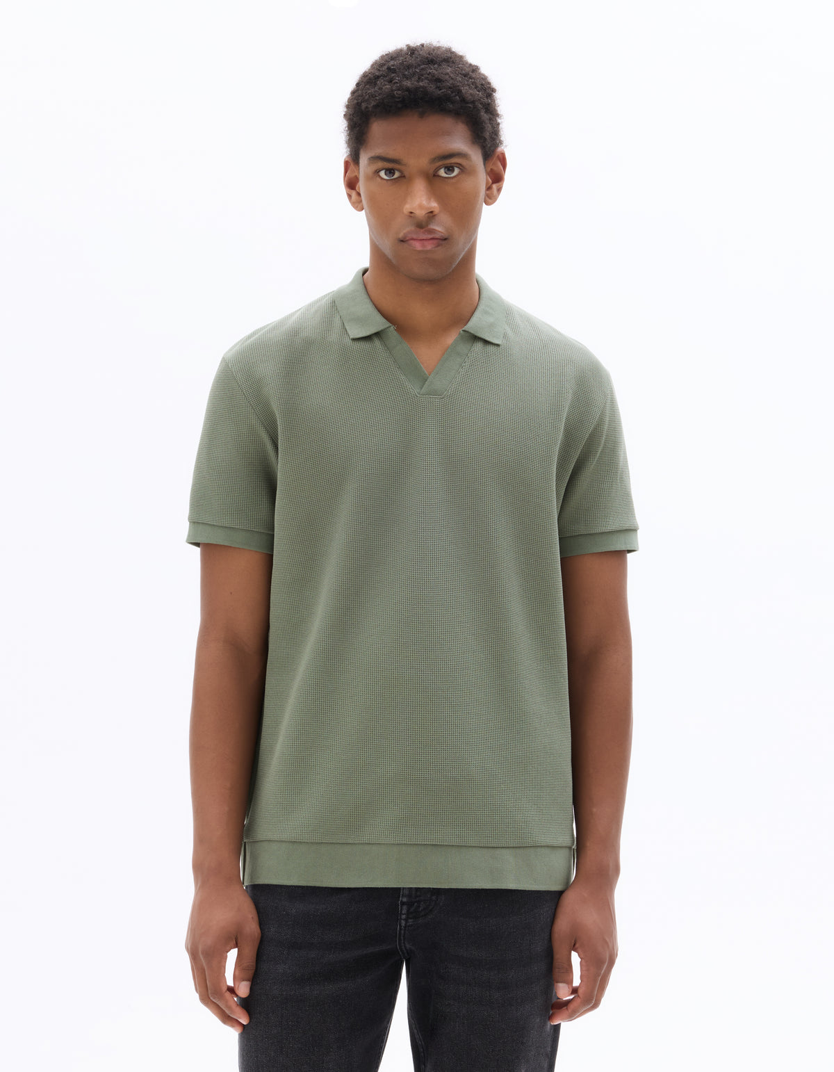 Regular Fit Poly-Cotton Solid Polo Collar T-Shirts