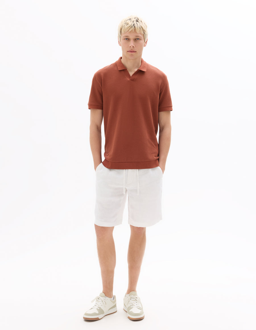 Regular Fit Poly-Cotton Solid Polo Collar T-Shirts