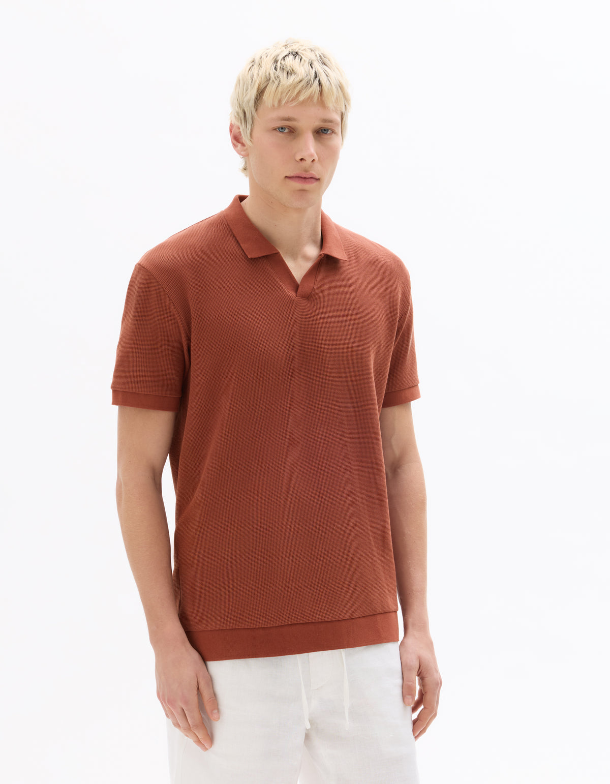 Regular Fit Poly-Cotton Solid Polo Collar T-Shirts