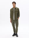 Celio* Men Olive Solid Oversized Cotton Shirts