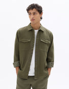 Celio* Men Olive Solid Oversized Cotton Shirts