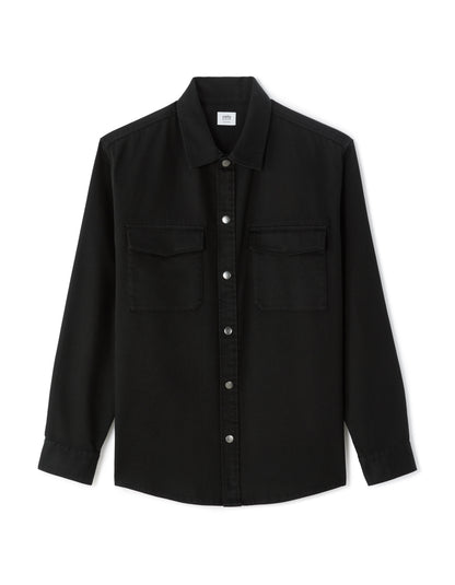 Celio* Men Black Solid Oversized Cotton Shirts