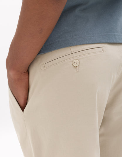 Celio* Straight Fit Solid Men Cotton Beige Trousers