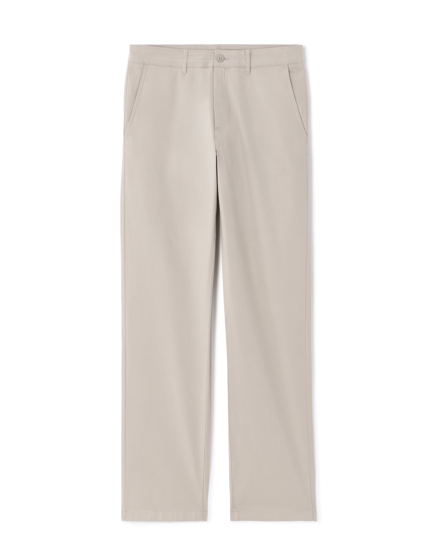 Straight Fit 100% Cotton Solid Casual Trouser - Grey