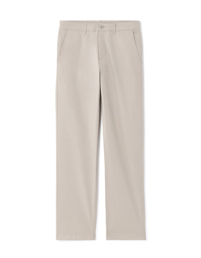 Straight Fit 100% Cotton Solid Casual Trouser - Grey