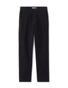 Celio* Black Cotton Men Straight Fit Solid Trousers