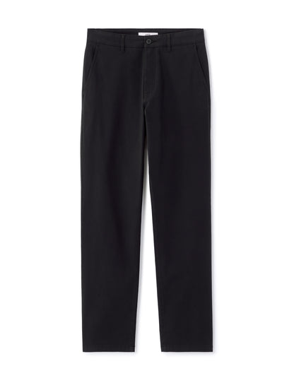 Celio* Black Cotton Men Straight Fit Solid Trousers