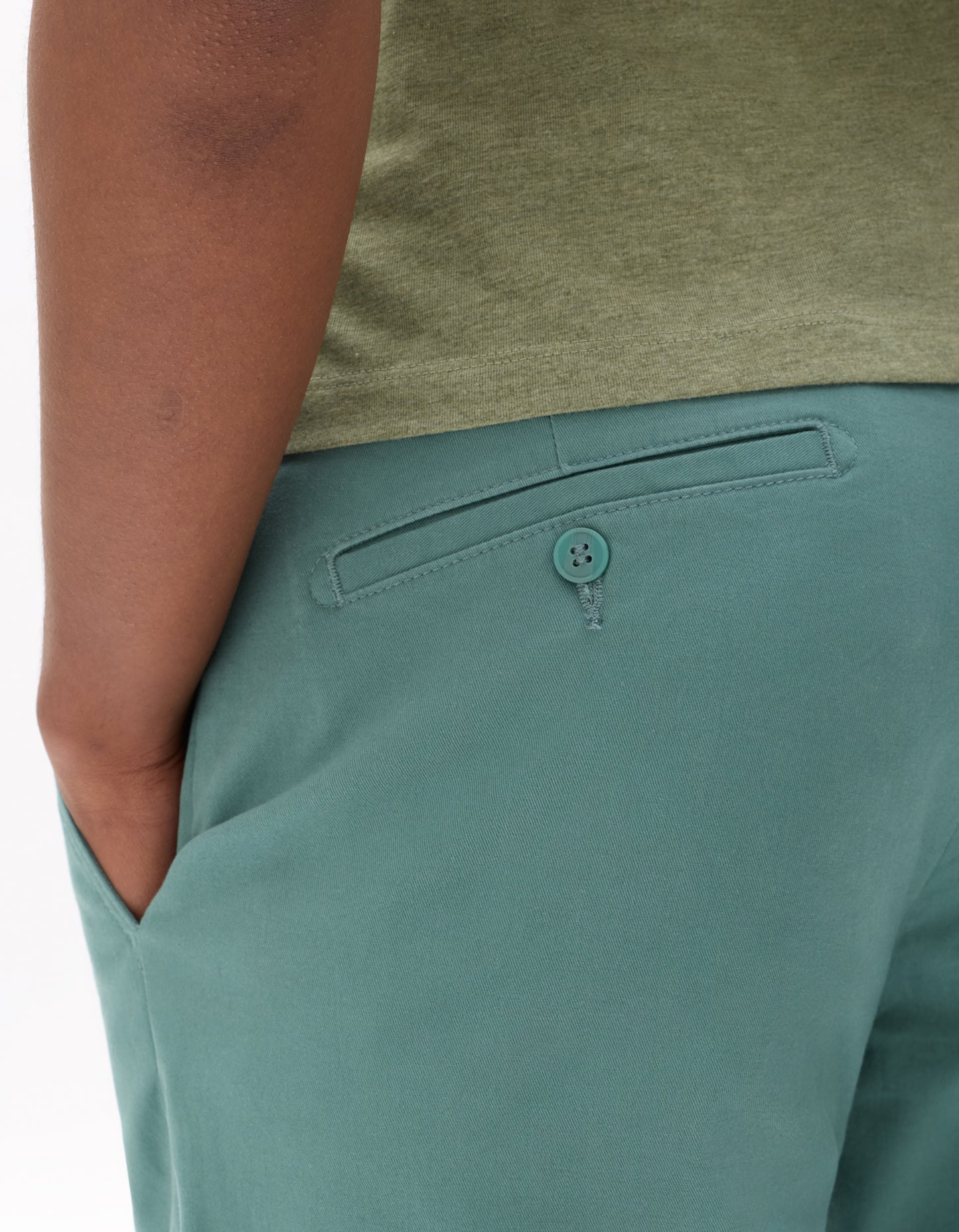 Celio Solid Straight Fit Cotton Green Trousers
